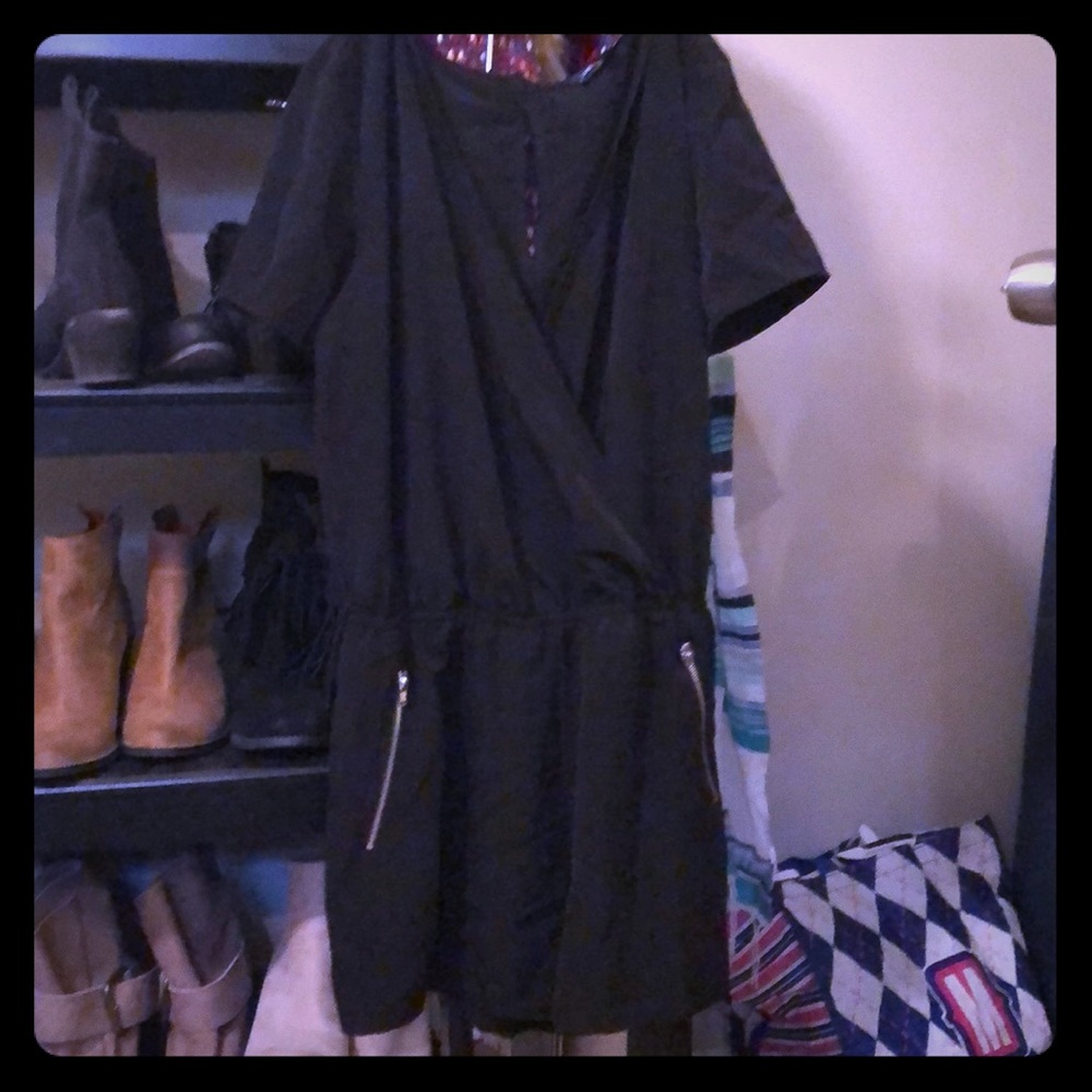 Black romper with zippers!